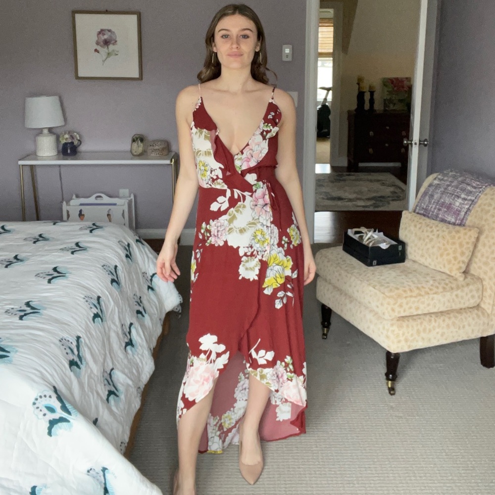 ASTR The Label High Low Midi Dress